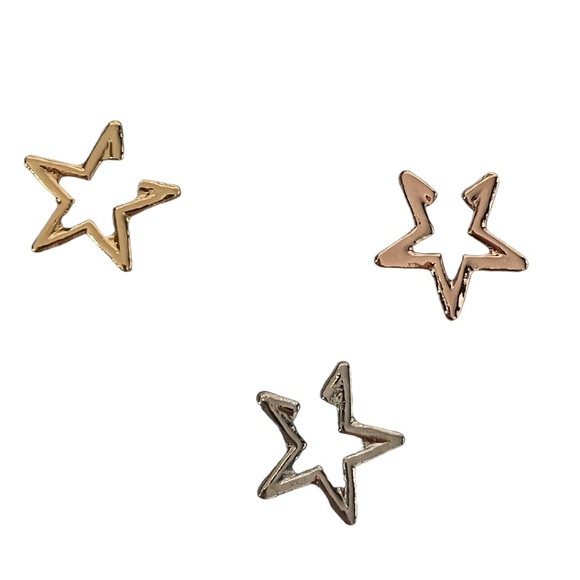 NEW Non-Piercing Star Cuff Earrings, 3-pack - Picture 3 of 5